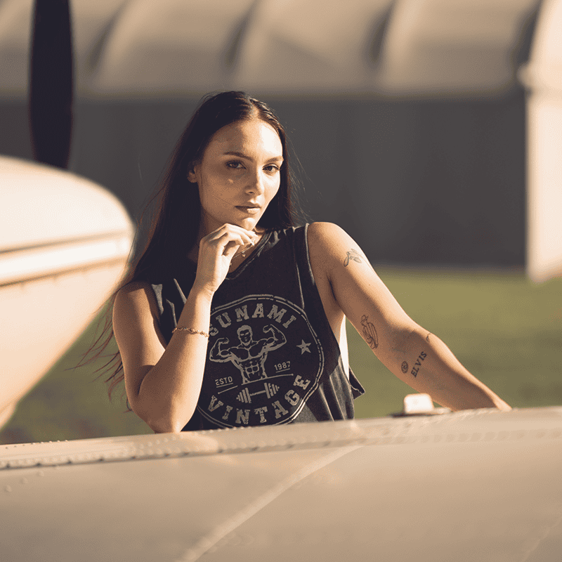 Tsunami Vintage Double Biceps Tank Top