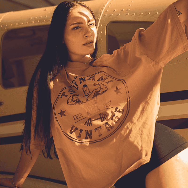 Tsunami Vintage Double Biceps Oversized T-Shirt