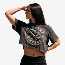 Crop Top Woman Tsunami Vintage Double Biceps
