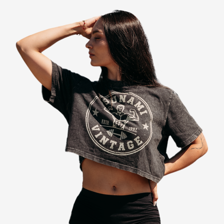 Crop Top Woman Tsunami Vintage Double Biceps
