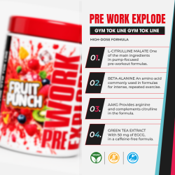 Pre Work Explode Gym Tok Line - Caffeine-Free 500 g