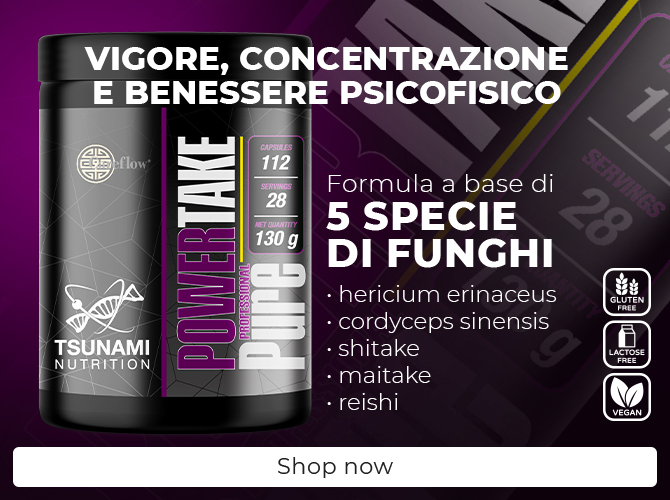 PowerTake Professional formala a base di 5 specie di funghi